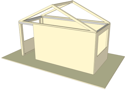 Pitched roof rafters